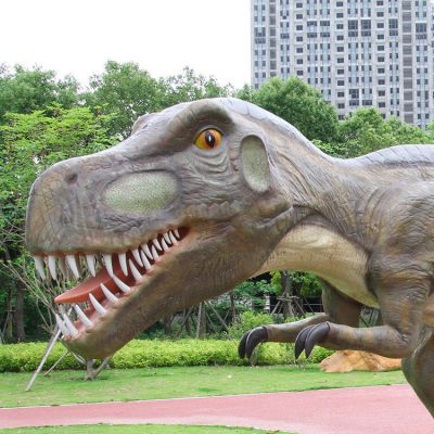 玻璃鋼仿真恐龍，頭部細(xì)節(jié)特寫