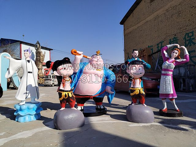 玻璃鋼哪吒系列人物雕塑