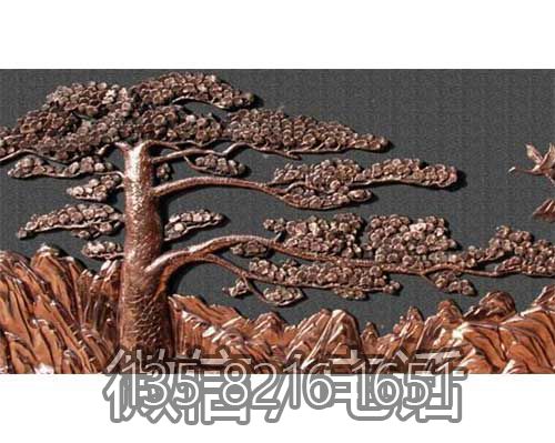 小區(qū)公園廣場擺放鑄銅室內(nèi)裝飾紫銅迎客松雕塑