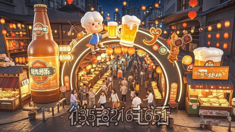 美食街玻璃鋼發(fā)光門頭