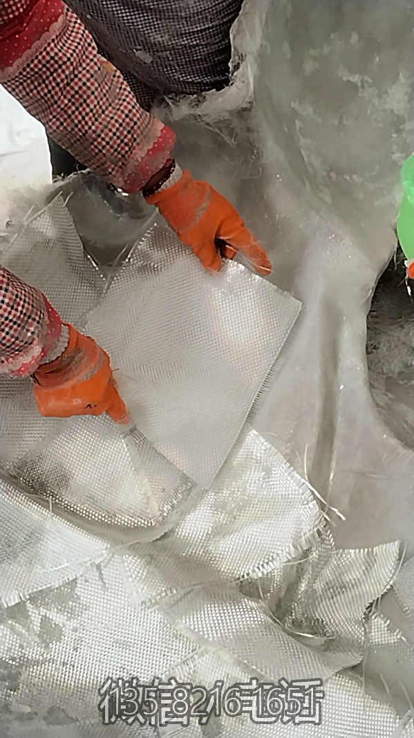 鋪貼透明纖維布