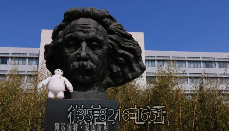 校園景觀擺件銅雕發(fā)明家頭像愛(ài)因斯坦雕塑