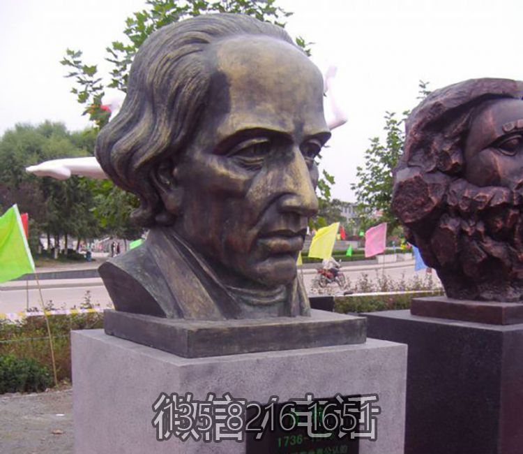 花園景觀玻璃鋼仿銅名人頭像瓦特雕塑