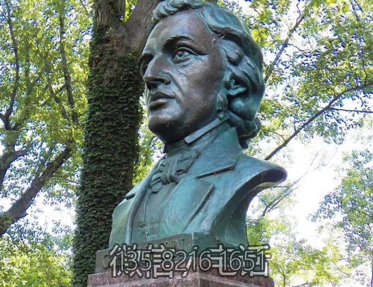園林戶(hù)外青銅西方著名音樂(lè)家肖邦雕塑