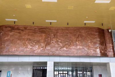 大型醫(yī)藥文化主題浮雕背景墻