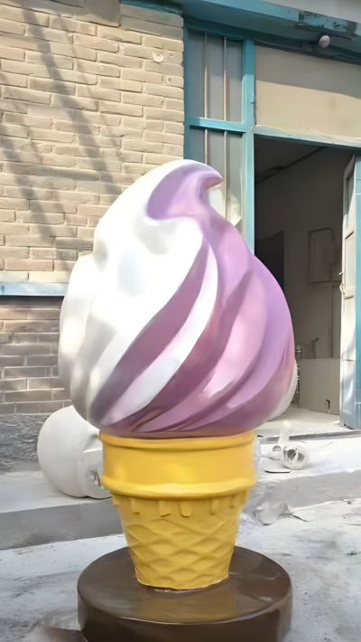 玻璃鋼甜筒冰淇淋雕塑