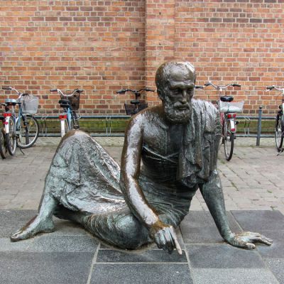 商業(yè)街景觀(guān)人物擺件阿基米德青銅雕塑