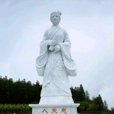景區(qū)園林歷史名人古代著名美女漢白玉石雕息夫人雕塑