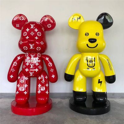 玻璃鋼卡通熊美陳雕塑