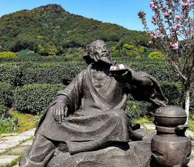 茶園茶圣茶圣陸羽銅雕塑
