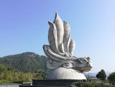 漢白玉茶葉石雕景觀雕塑