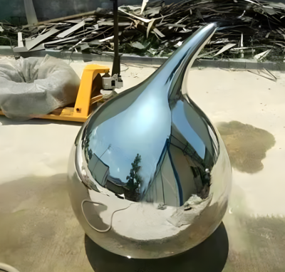 鏡面不銹鋼豆芽、水滴雕塑