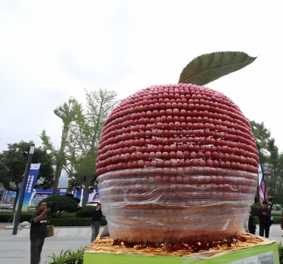 玻璃鋼仿真蘋果雕塑